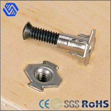 Stainless Steel 4 Prong Furniture Fasterner Polished Tee Nut